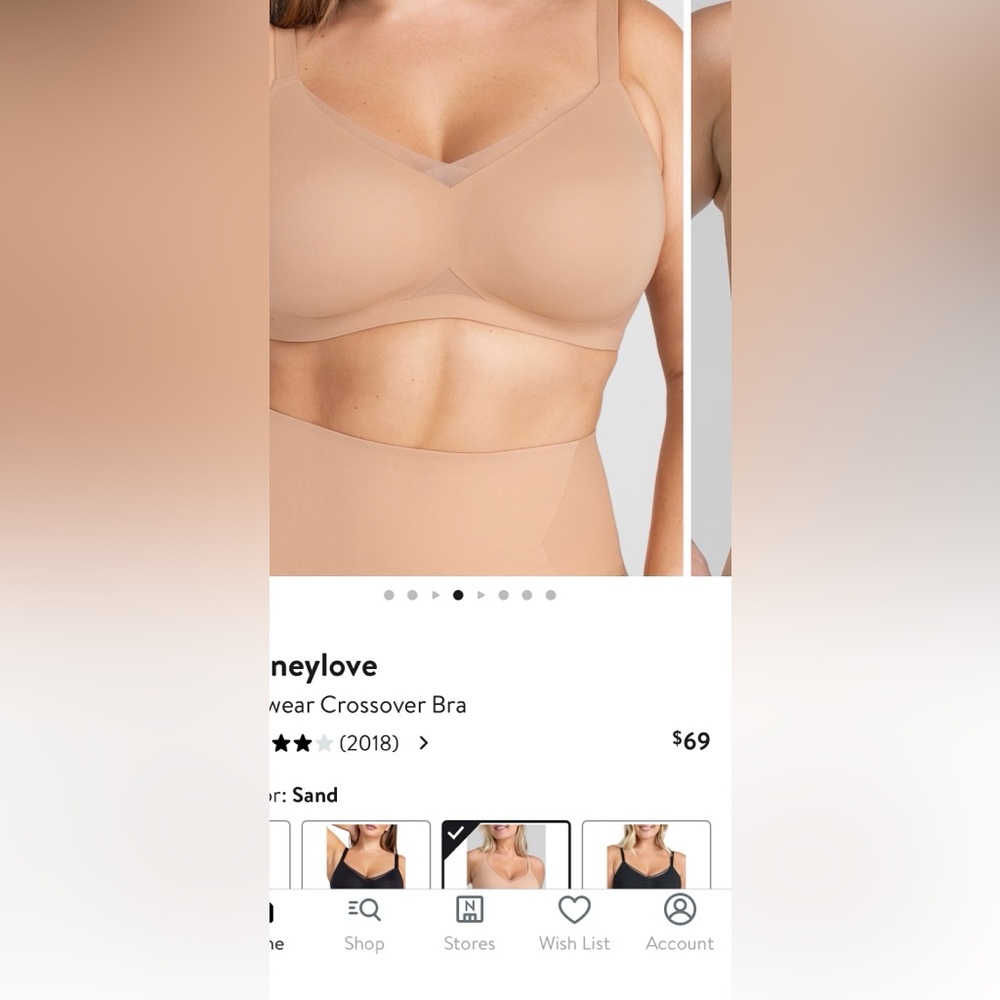 Honeylove Nude cream/tan Wireless Seamless Bra